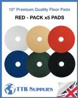 15" RED Floor Pads (Case x5 Pads)